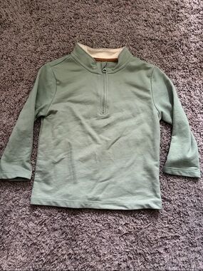 Garanimals Sage Green Kids Long Sleeve Half-Zip Top